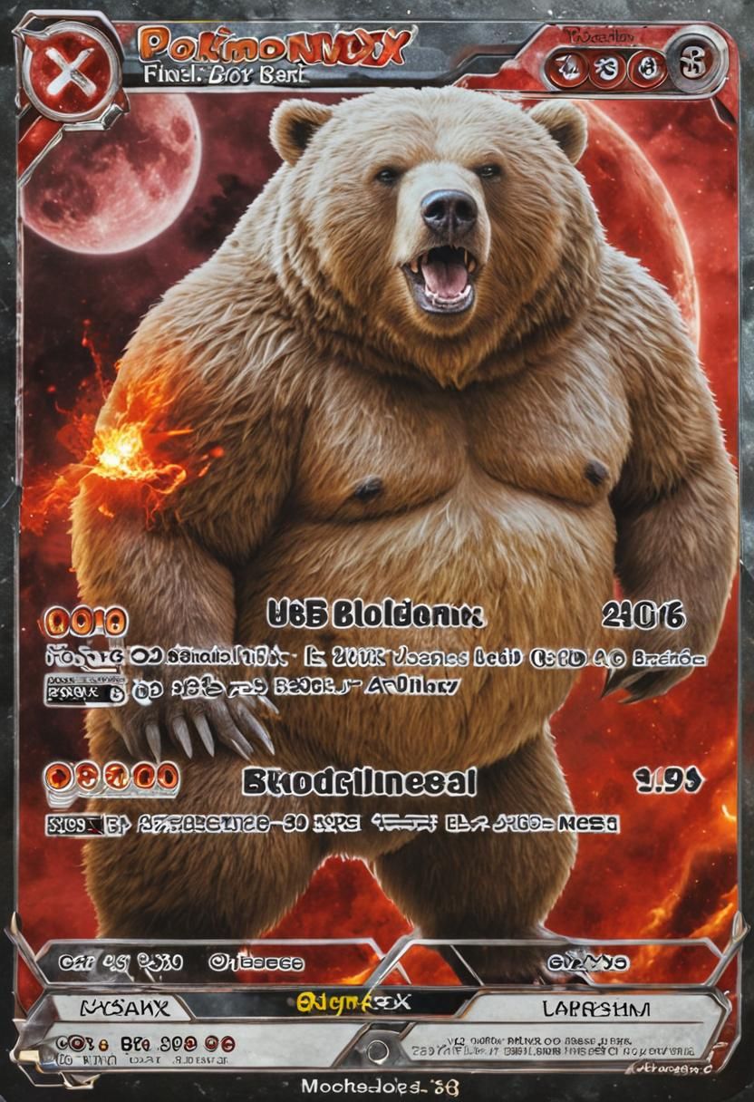 Bloodmoon Ursaluna ex Pokémon Card Photograph