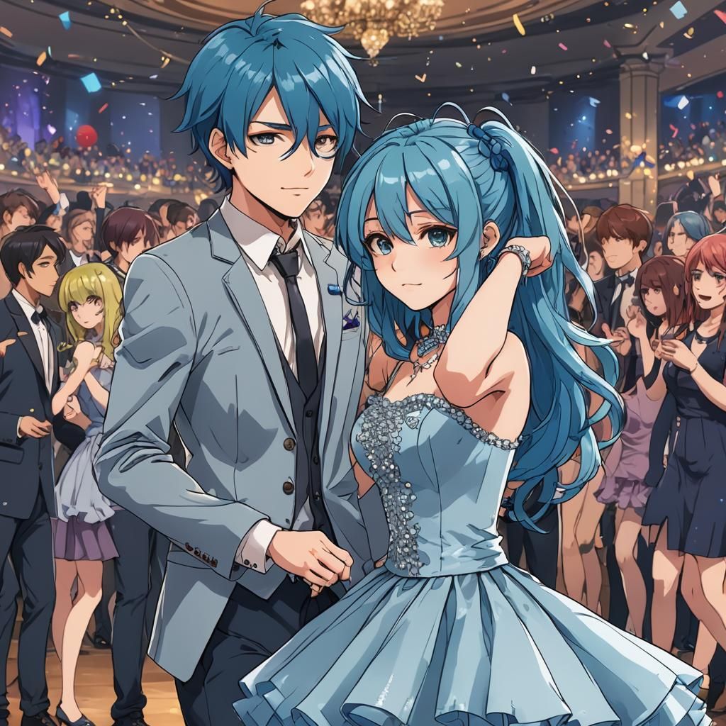 Anime Girl Dancing with Bully at Prom