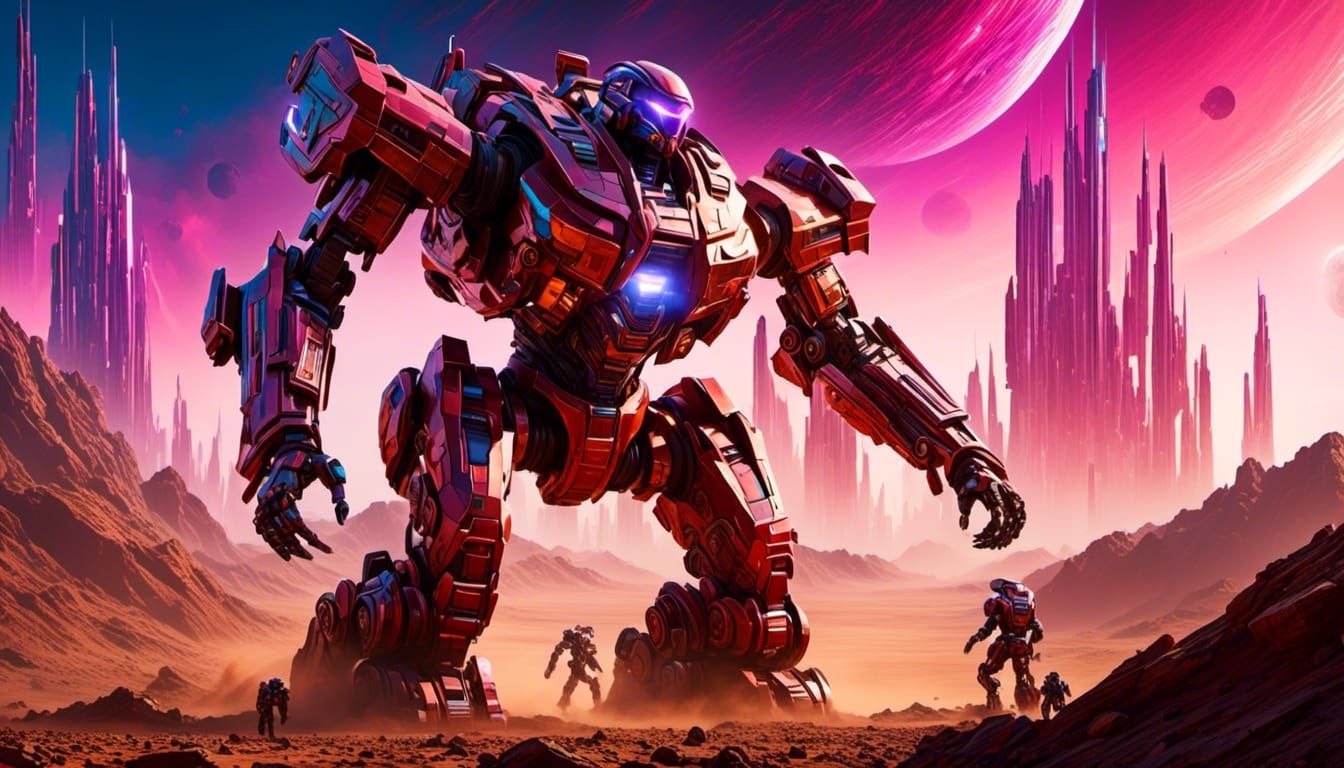 Colossal Jaeger Mecha Lands on Alien World