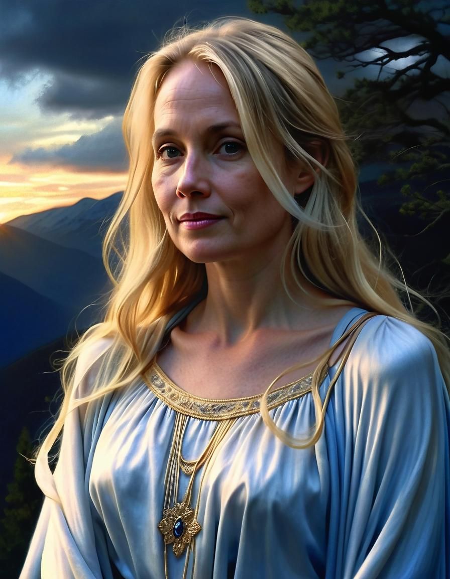 Ethereal Angel Portrait in Chiaroscuro Style