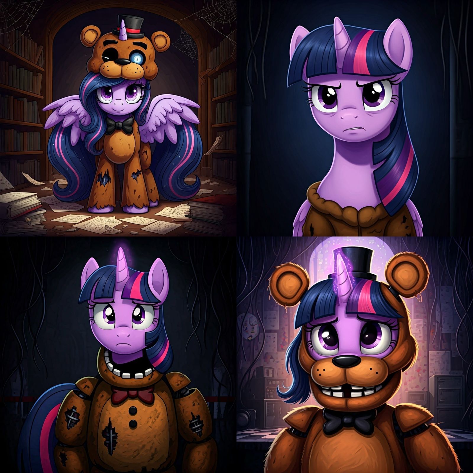 Twilight Sparkle Trapped in Freddy Fazbear Costume