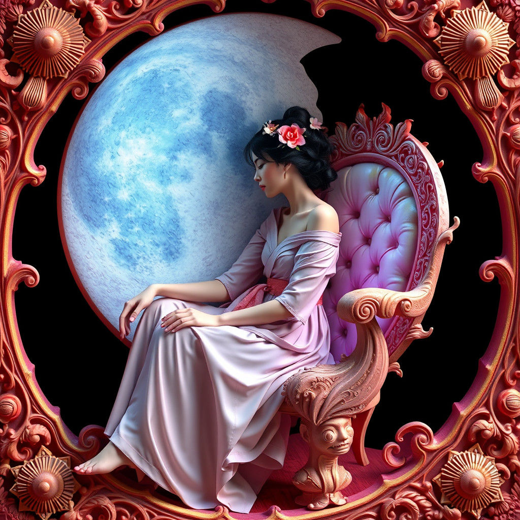 Surreal Sun and Moon Chair Fairytale Artwork