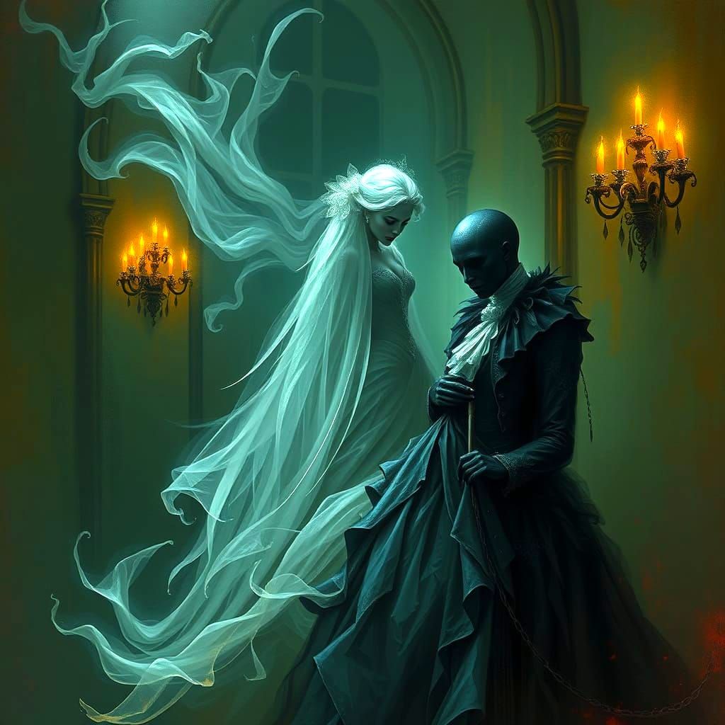 Spectral Aristocrat in Haunting Elegance