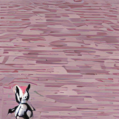 Stylized White Rabbit Training Dummy Illustration