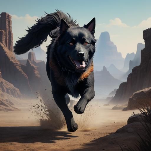 Dogs Compete in Olympic Race as Detailed Matte Painting