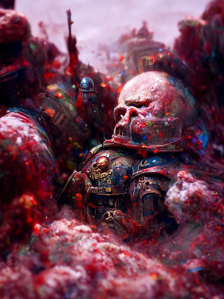 Space Marine Warhammer 40k: Hyperdetailed Matte Painting