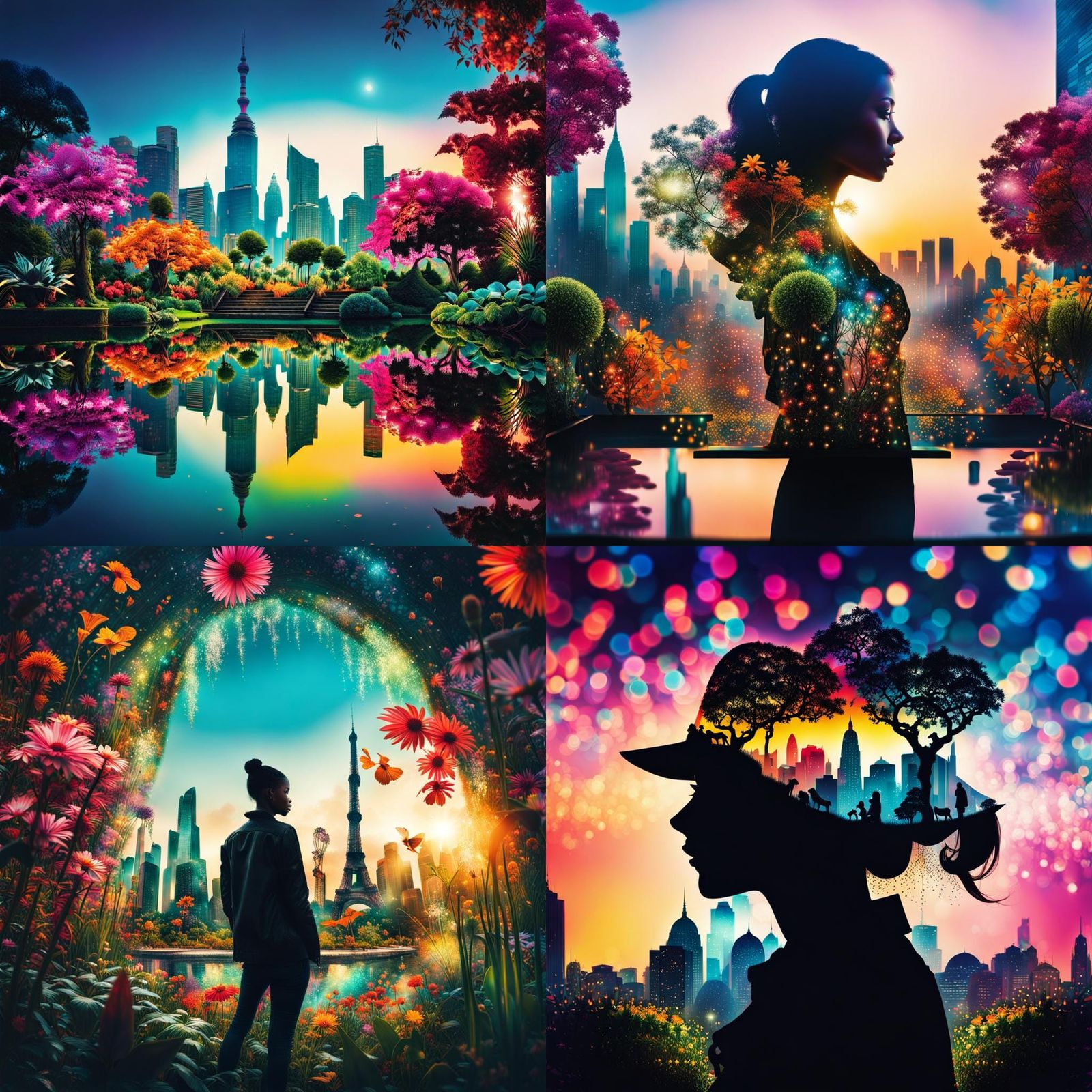 Double Exposure: Magic Garden Meets Modern City