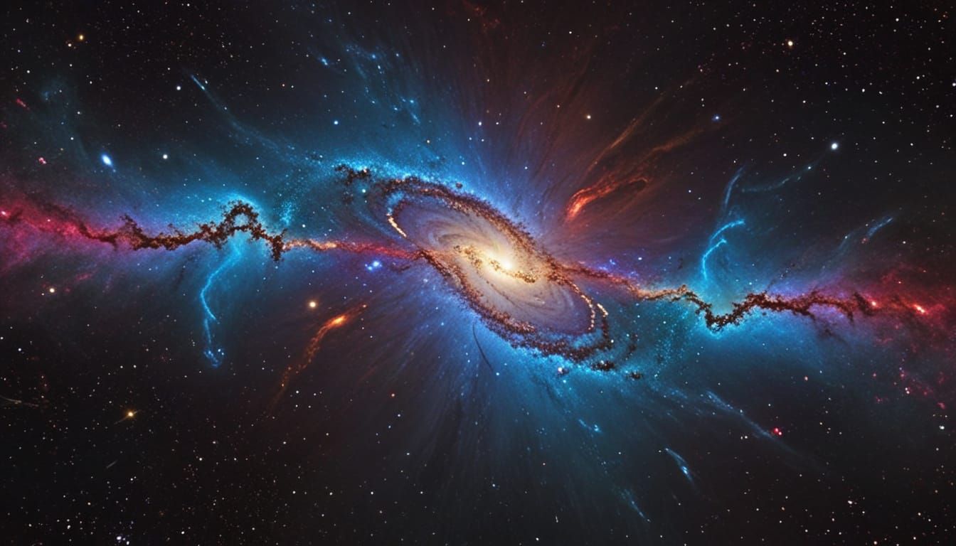 Cosmic Quasar Split in Vibrant Colors