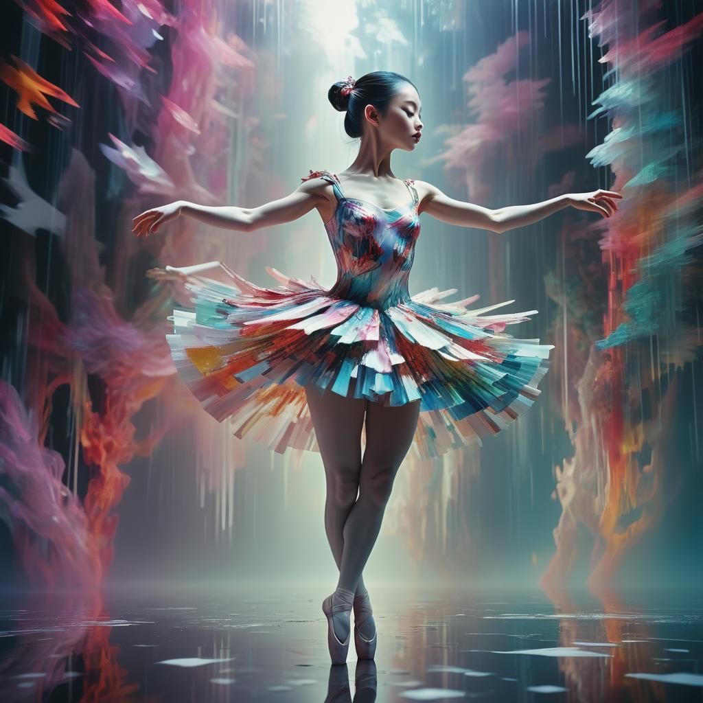 Ballerina .Glitch effect