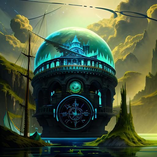 Epic Celestial Waters: A Digital Matte Painting