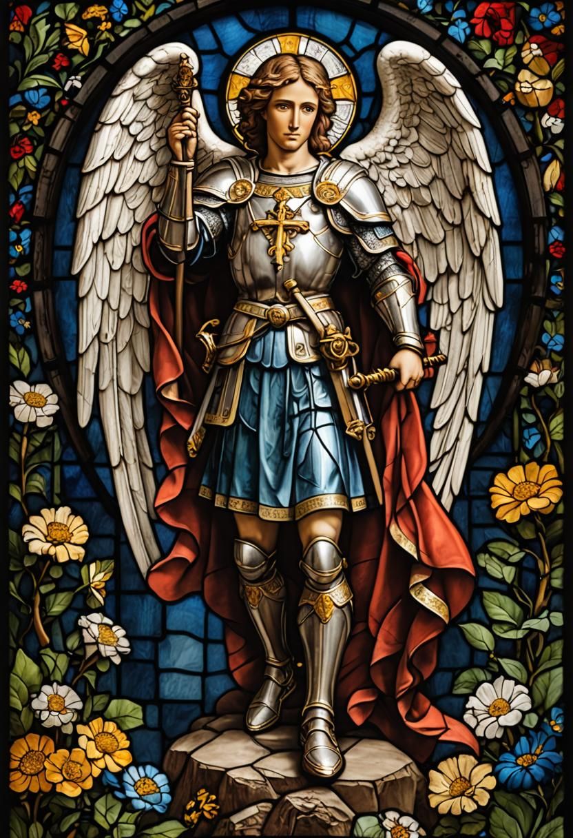 St. Michael the Archangel in Stained Glass