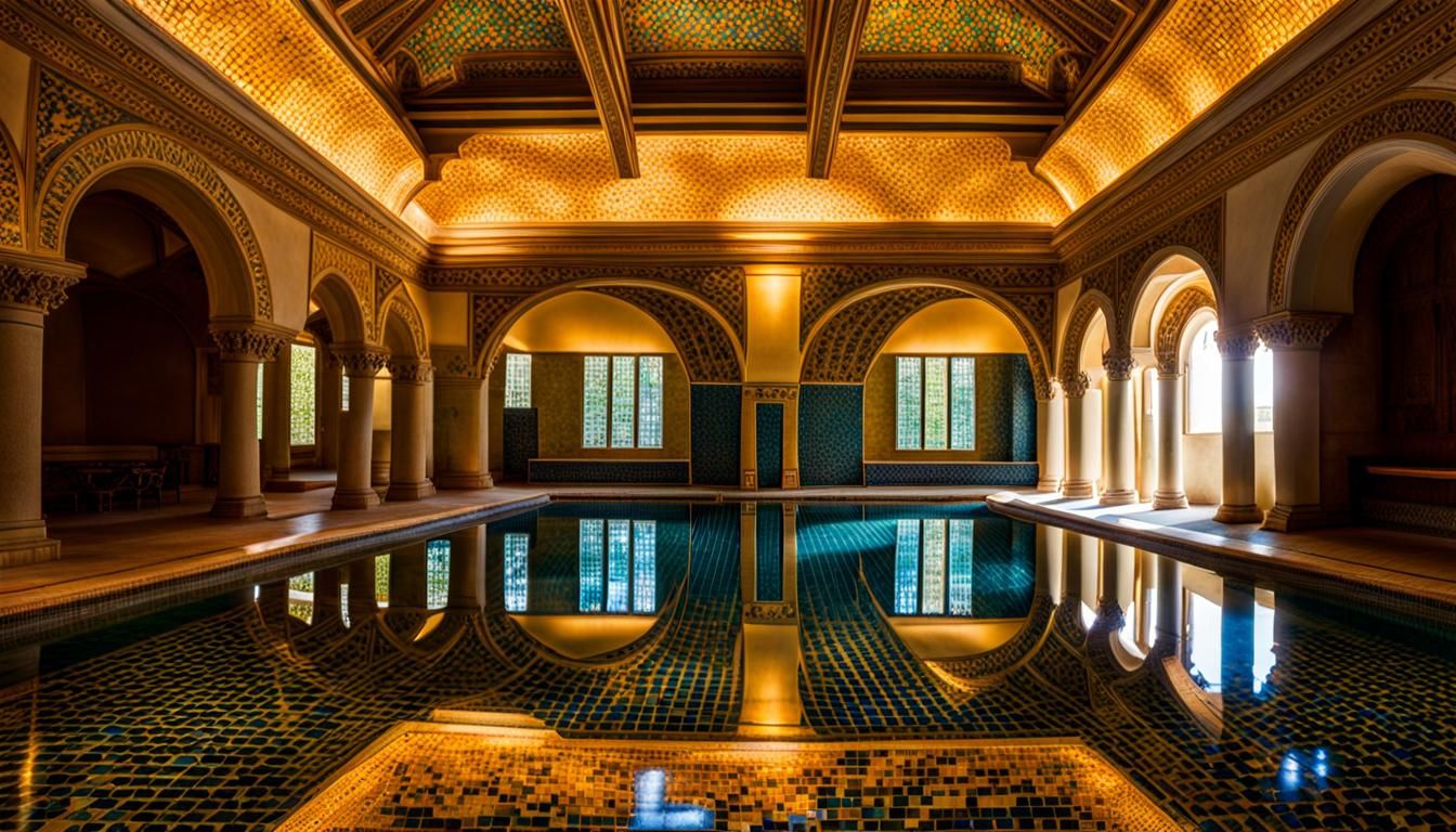 Hearst Castle's Roman Pool: Mosaic Tilework in Natural Light