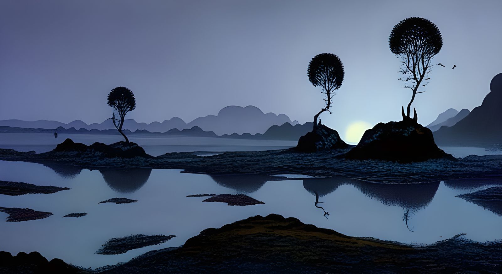 White Sun Landscape