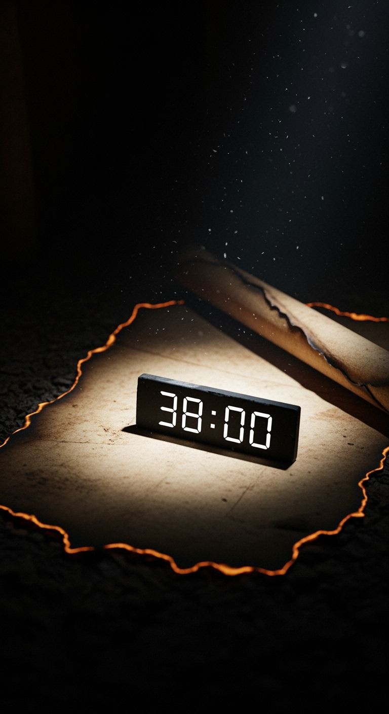 Countdown on Ancient Parchment with Dramatic Lighting