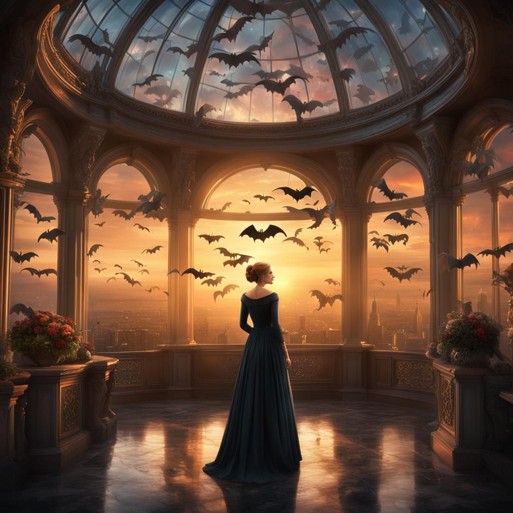 Anastasia in Ghost Dome at Sunset: Digital Painting