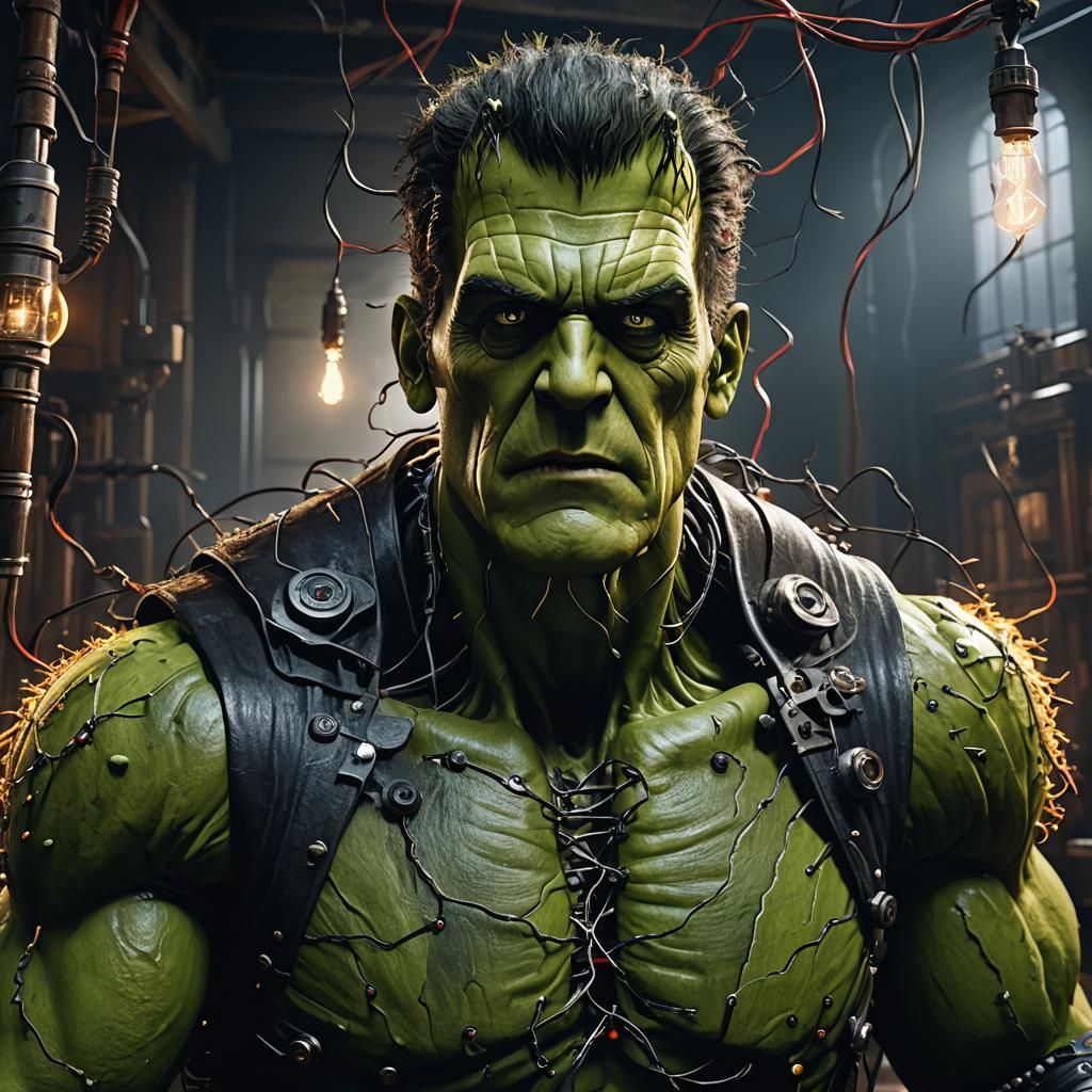 Scientists Bring Frankenstein to Life: Detailed Matte Painti...
