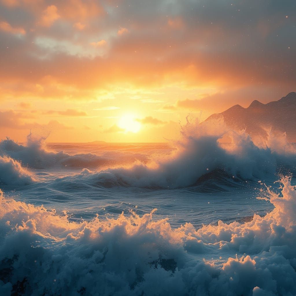 Fierce Snowstorm Unfolds Above the Ocean's Turbulent Surface