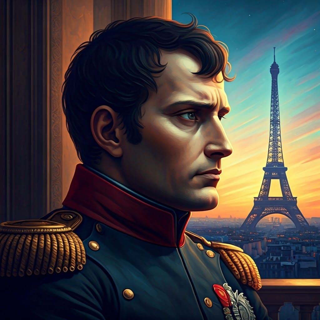 Napoleon Bonaparte Portrait in Digital Art Style