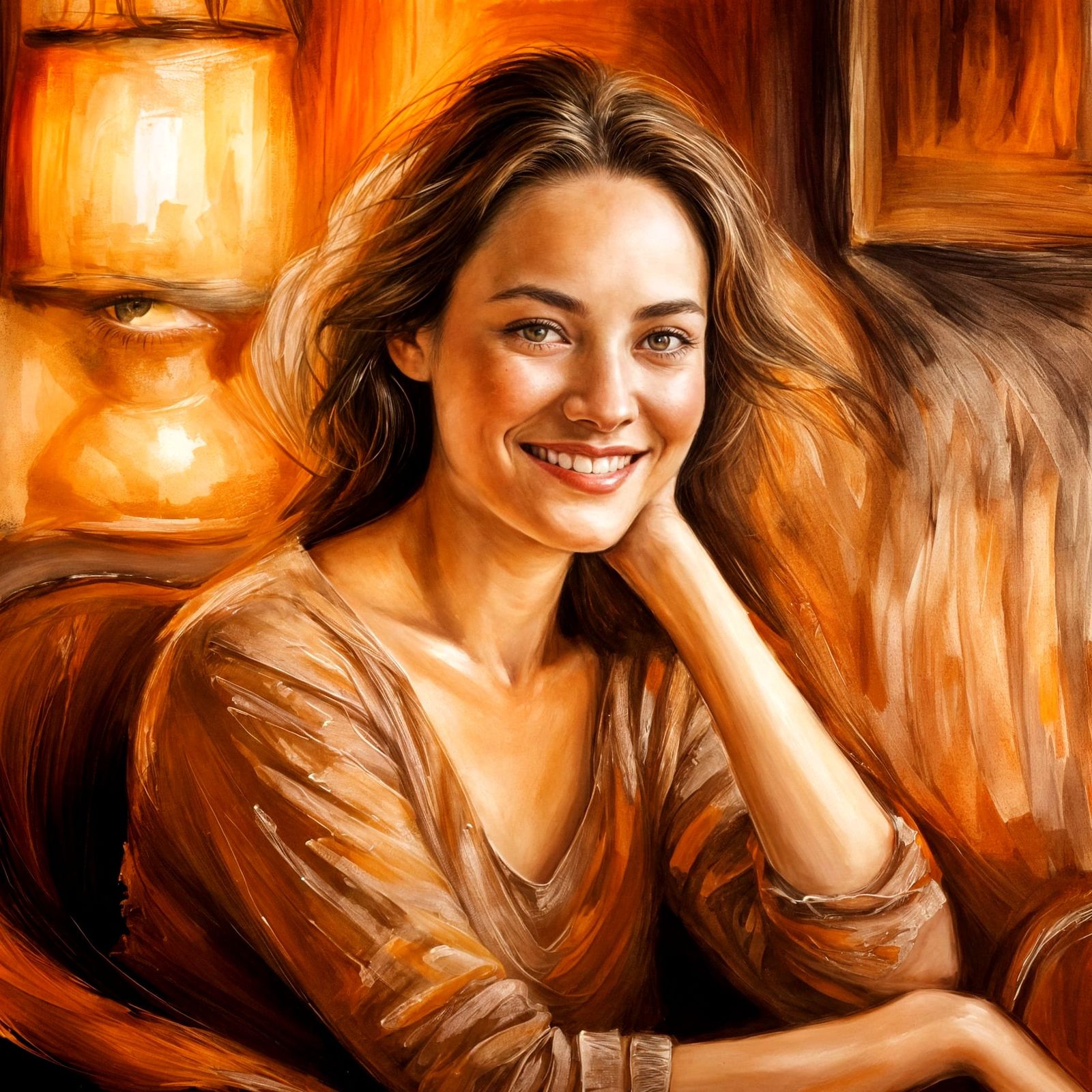 Warm Autumn Portrait in Earthy Tones