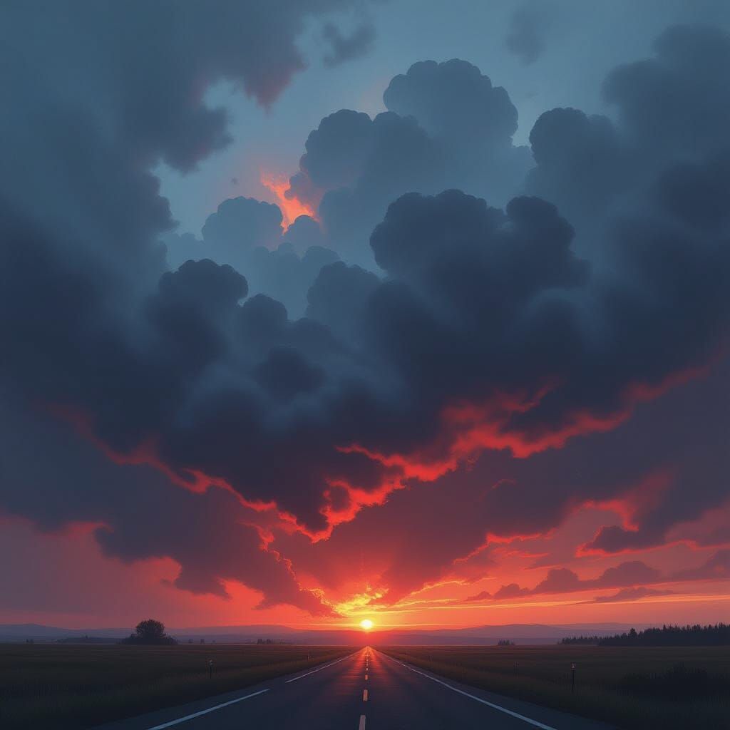 Ominous Cloudscape in a Dystopian Style