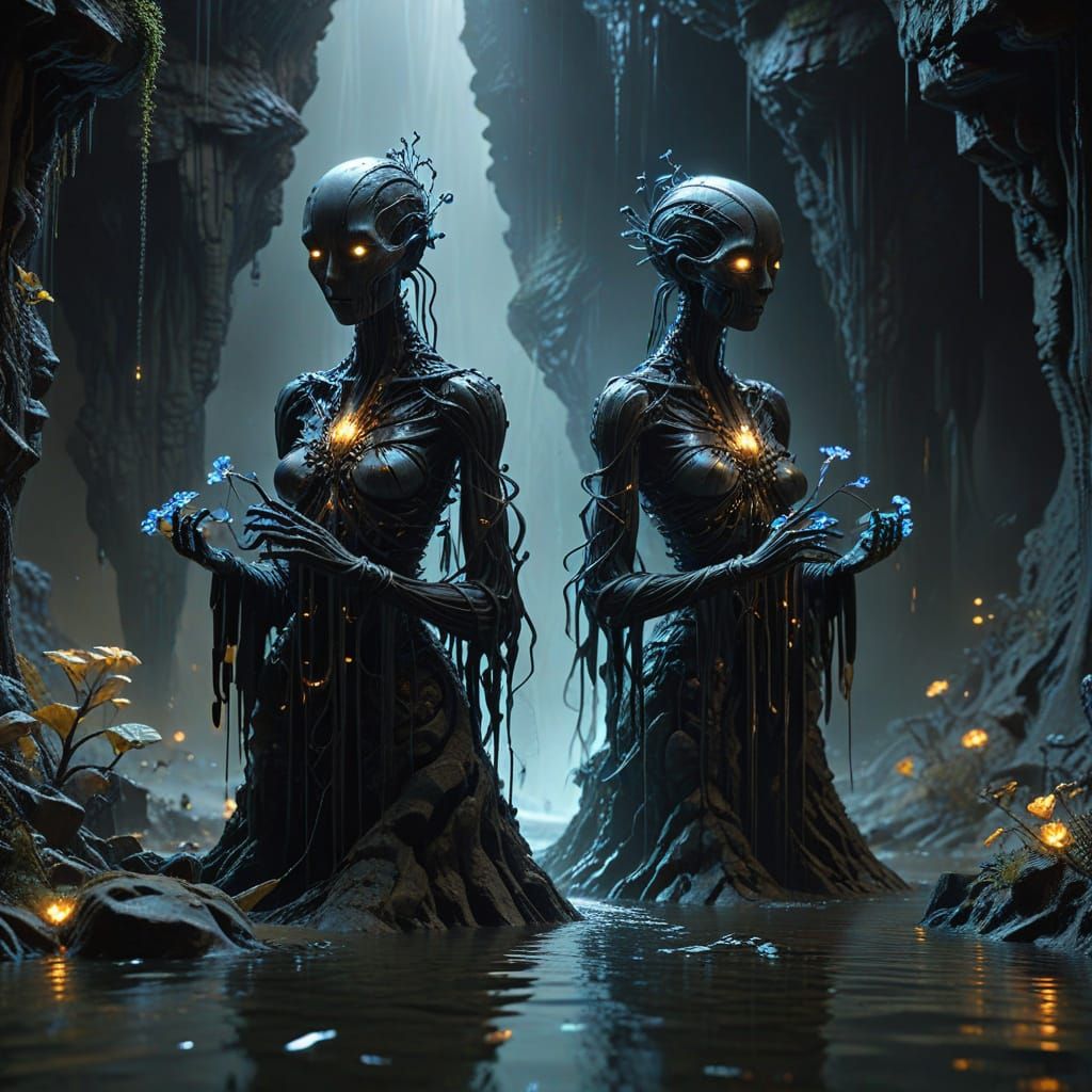 Ethereal Papercraft Puppets Bloom on Floating Island