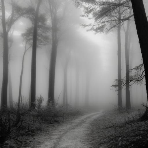 Creepy Path Disappears in Desolate Forest