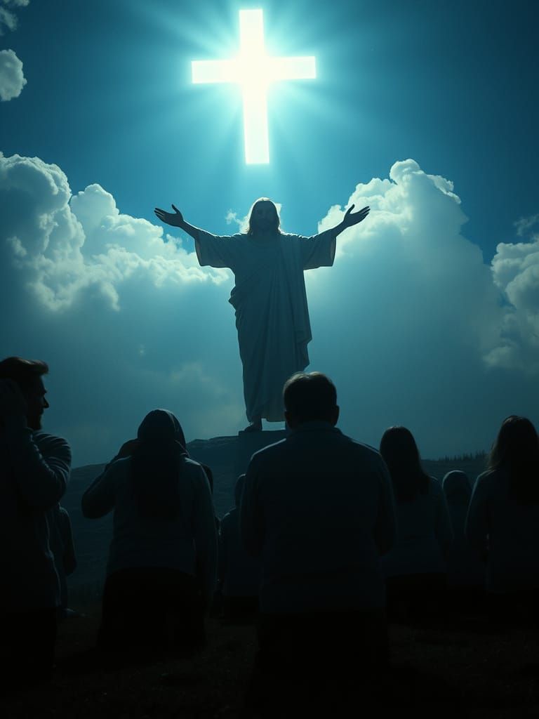Jesus Appears in Blinding Light, Worshipers Fall to Their Kn...
