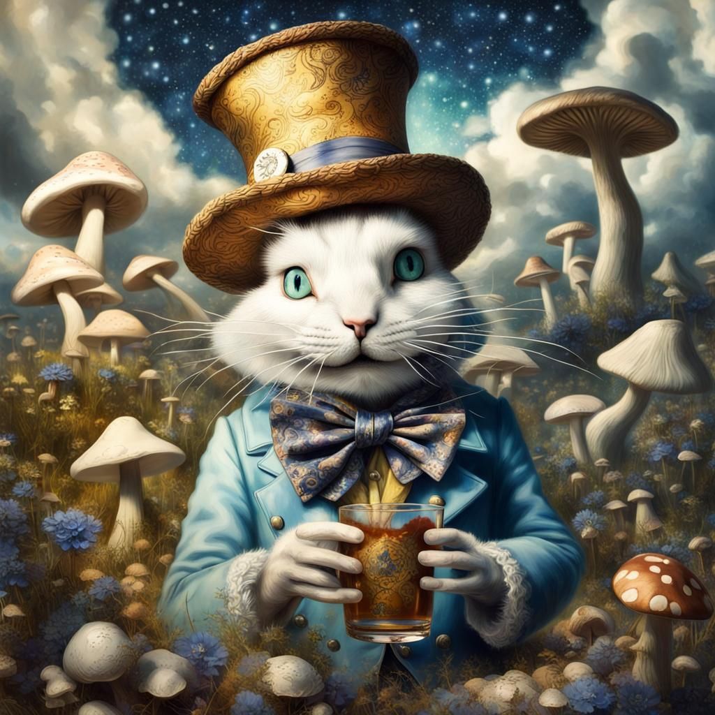 Alice in Wonderland in Van Gogh Style