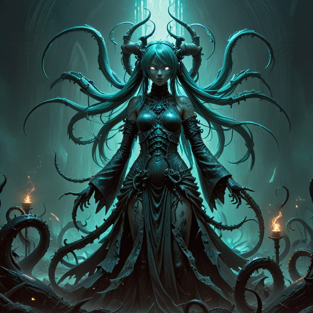 Lovecraftian Hatsune Miku as Eldritch Abomination