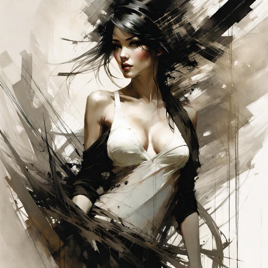 Entangled Beauty: Woman with Chaotic Hair