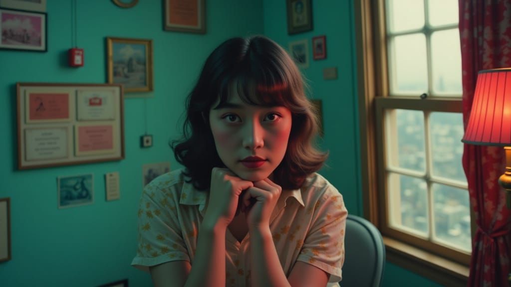 Confused Person Gazing at Wrong Picture: Digital Art