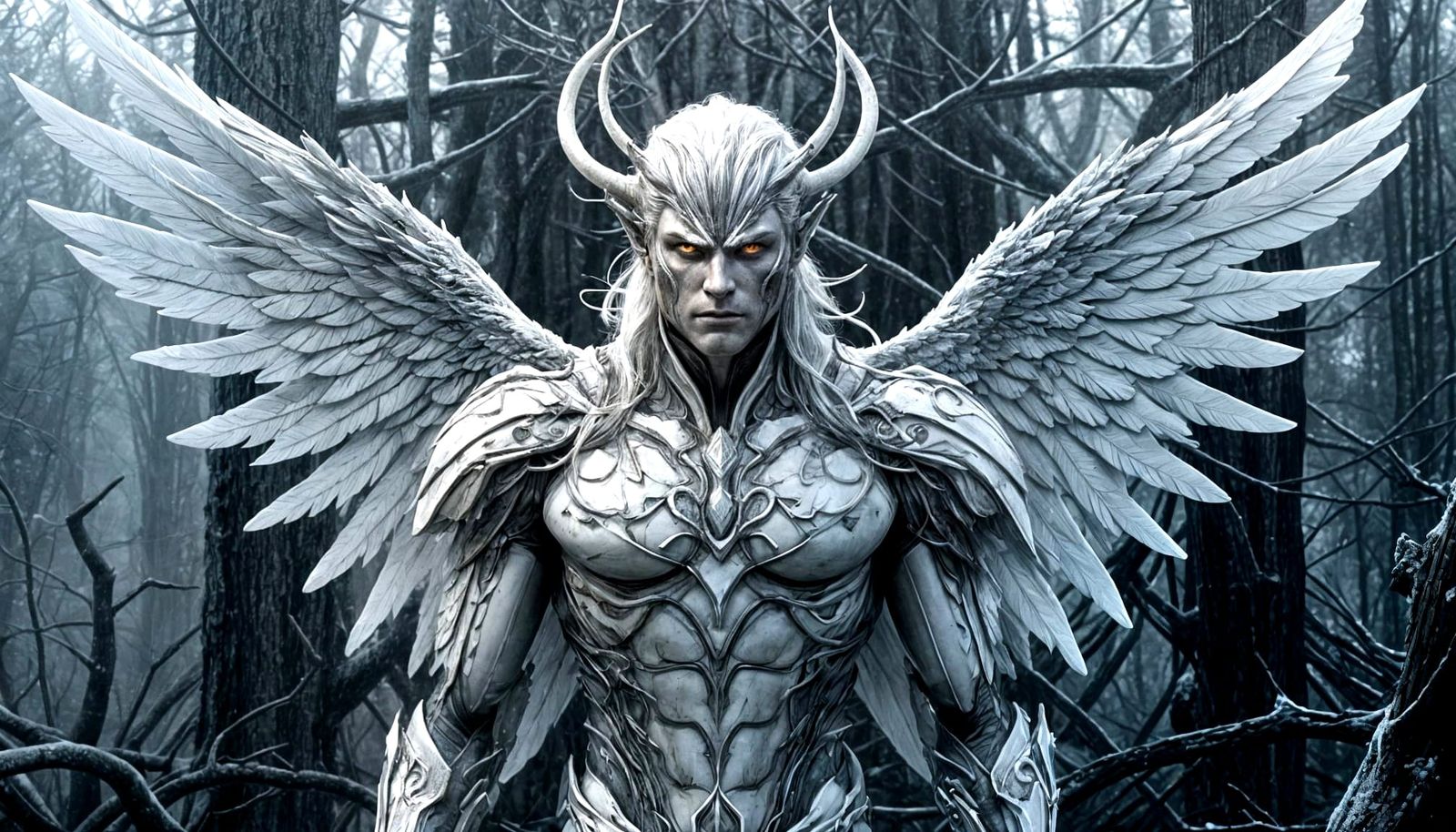 Fantasy Frost Fairy in Winter Wonderland