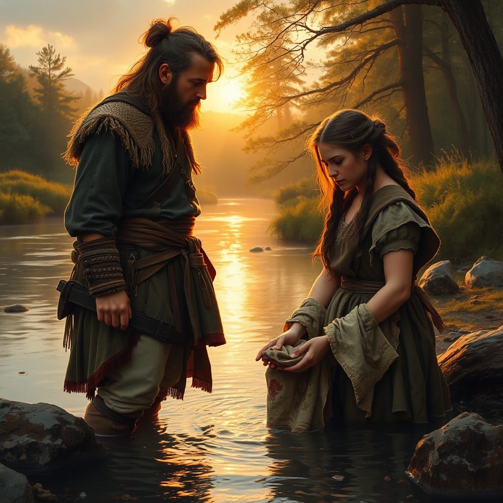 Lachlan MacPhee the Highlander's encounter with Bean Nighe, who washes blood stained cloths who's soon about to die (Fro...