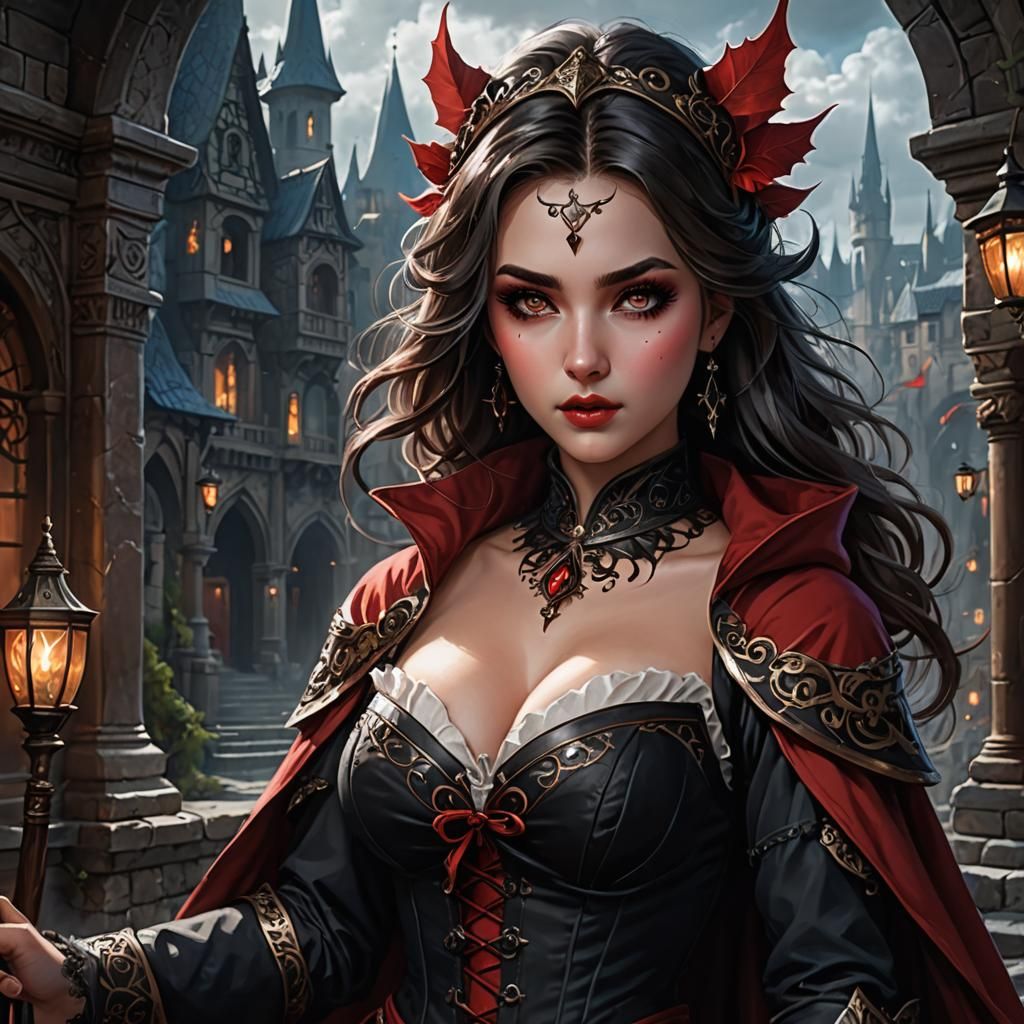 Young Mage Portrait in Ink and Colored Pencils