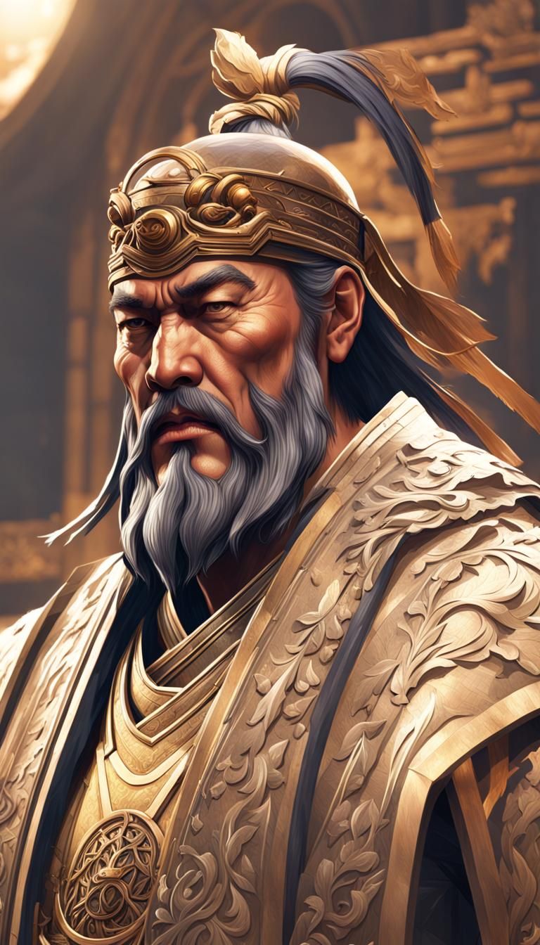 Detailed Portrait of Sun Tzu in Unreal Engine 5