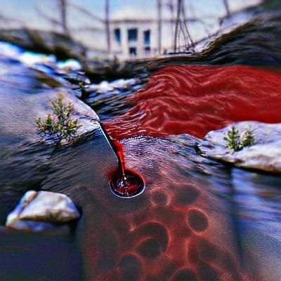 Blood in Water: A Stark Visual Contrast