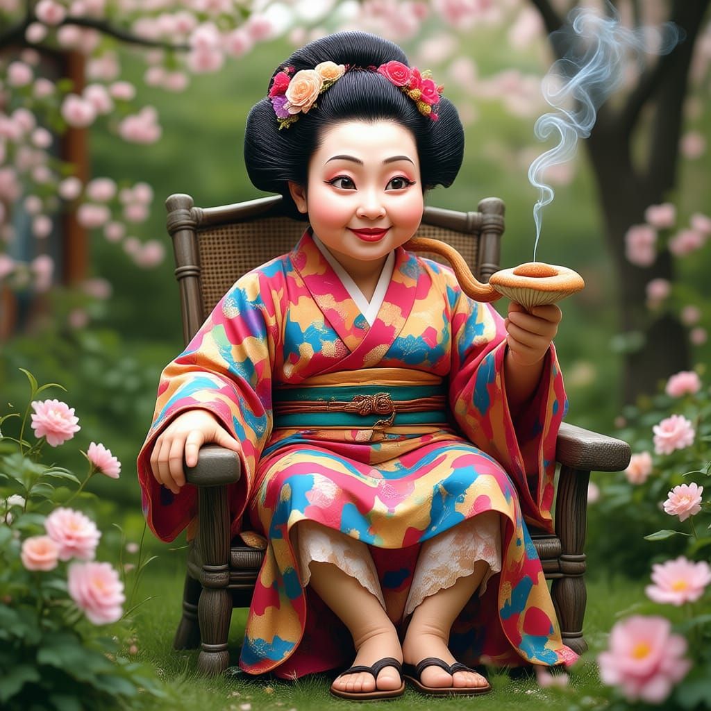 Smoking Geisha