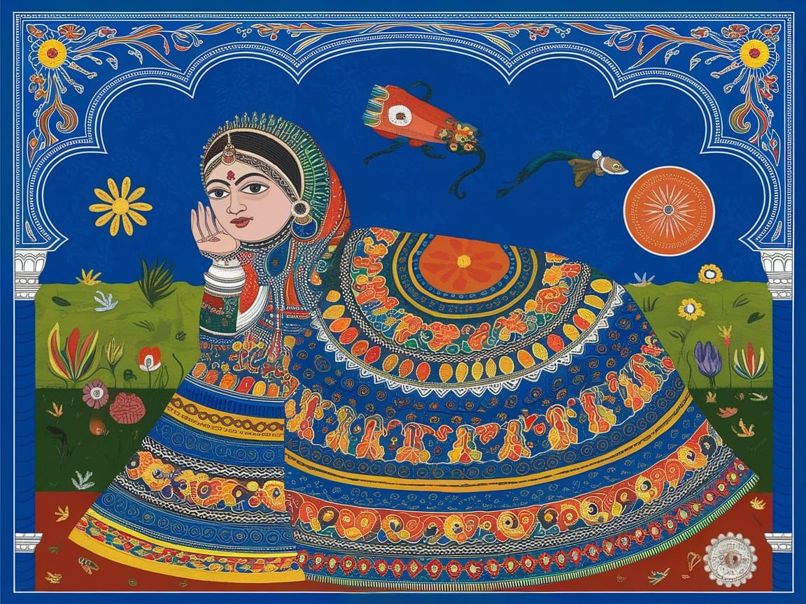 madhubani surreal painting goodness gracious