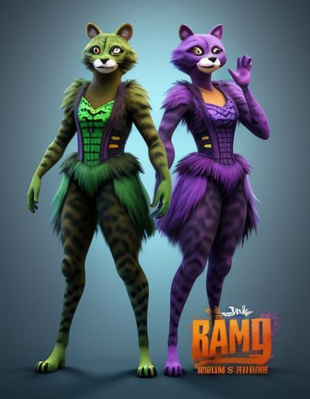 Animals in Costumes Cinematic Film Still