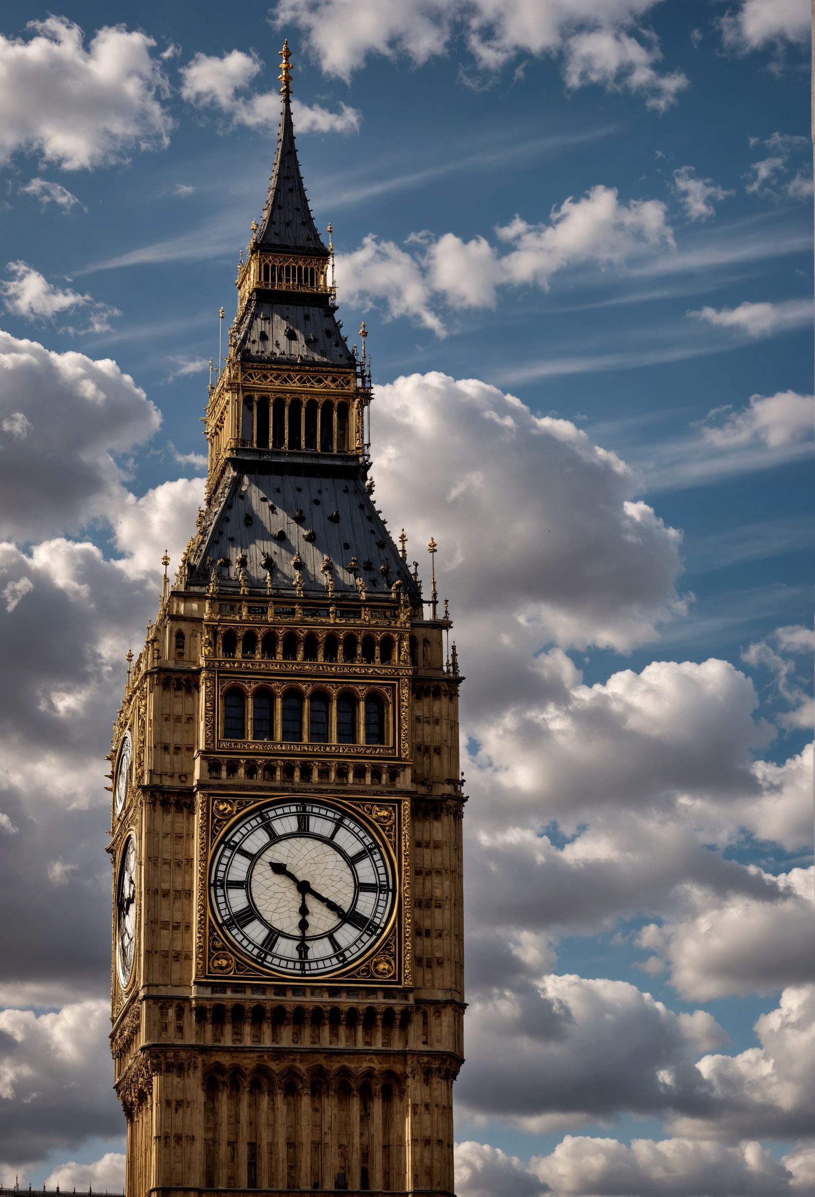 Big Ben Clock Tower: Hyperrealistic London Scene