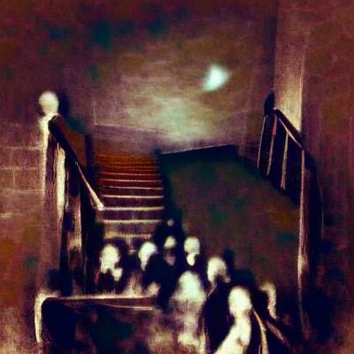 Phantom Listeners in Moonlit Stairwell