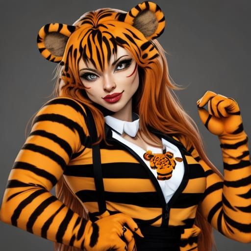 Human Female Tigger AI Rendition
