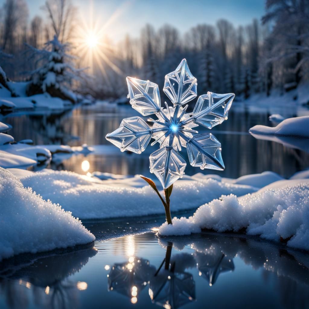 Rare Blooming Ice Flower