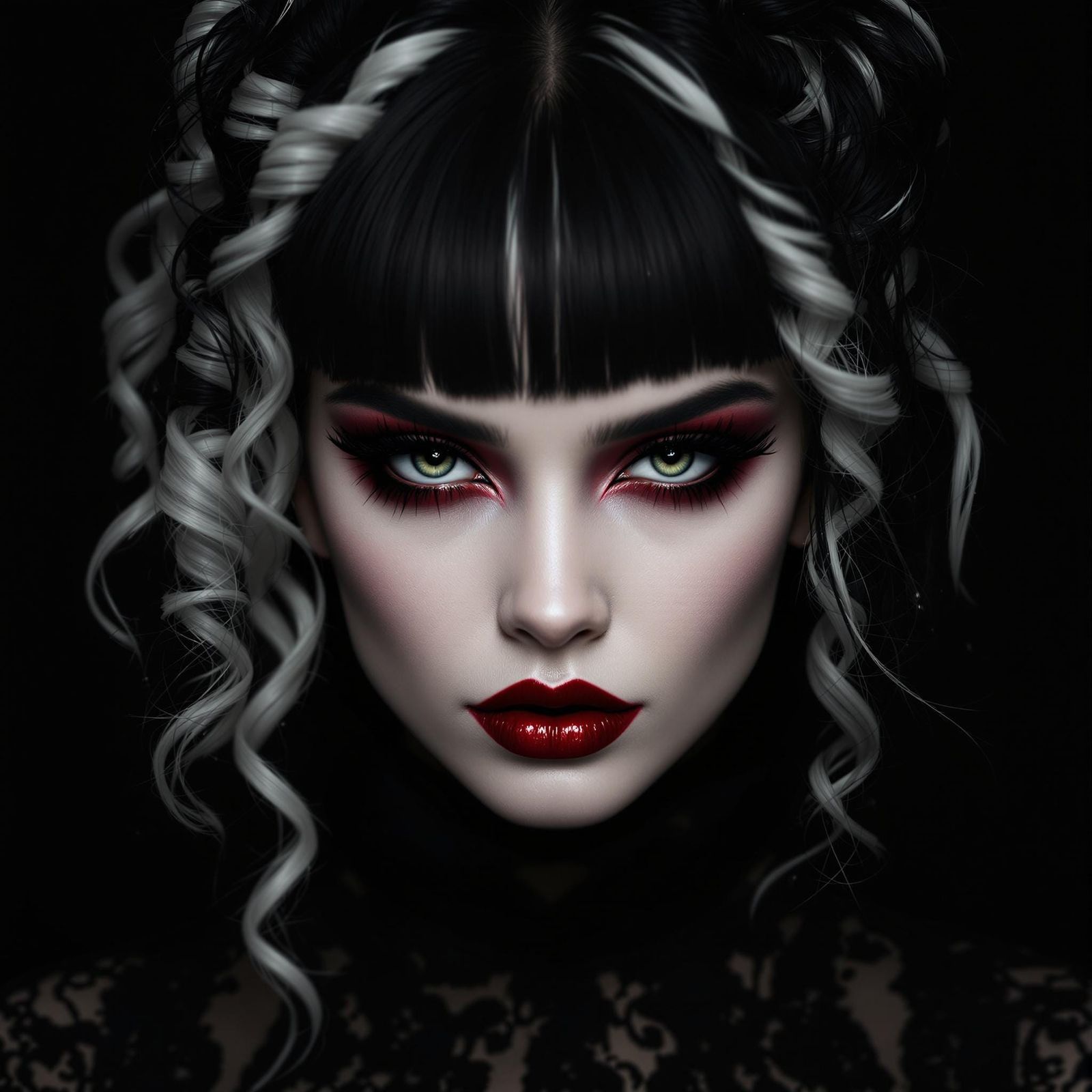 Gothic Goddess with Dark Elegance
