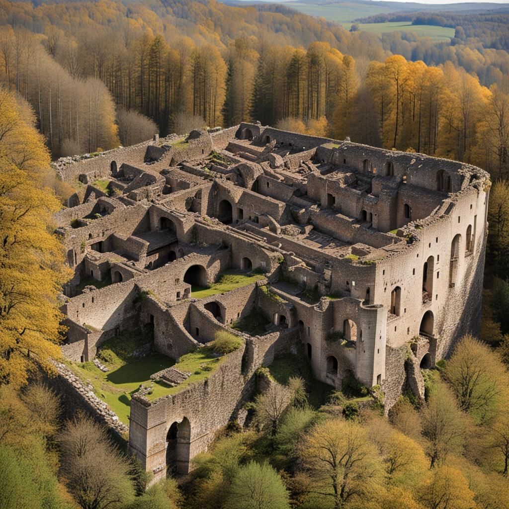 Cinematic Battle Scene in Ruined Manufactory