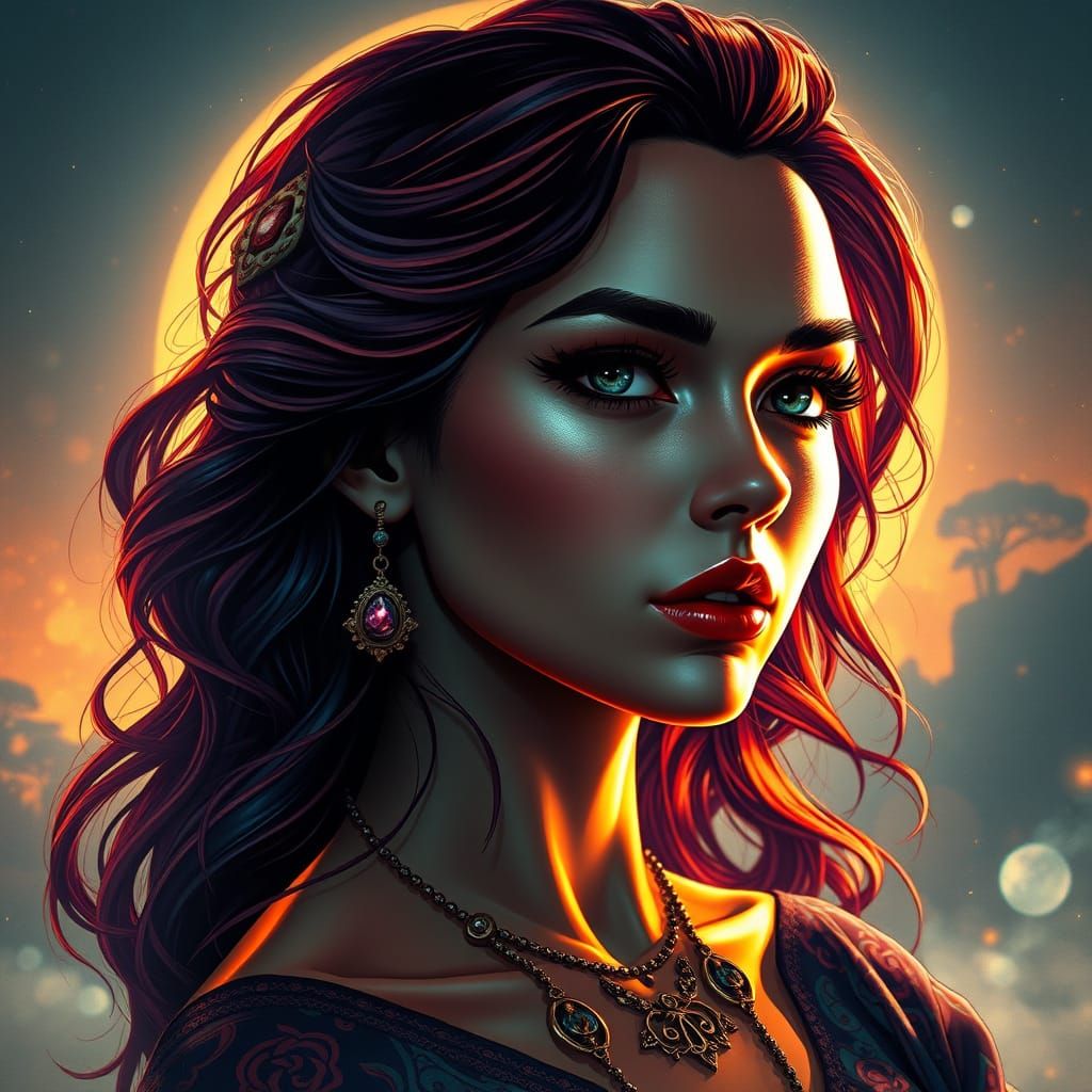 Ethereal Art Nouveau Goddess in Dreamy 8K