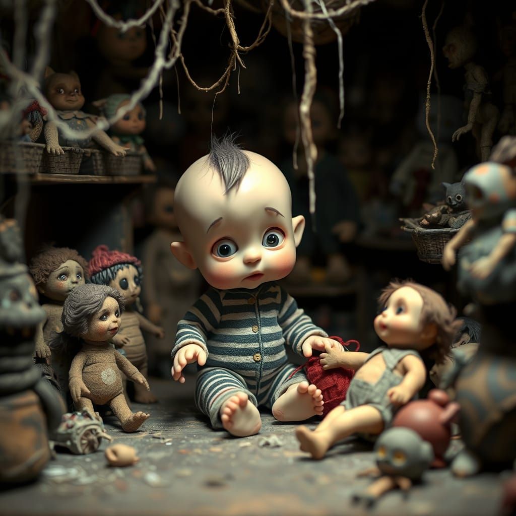 Eerie Claymation: Baby in Abandoned Toy Shop