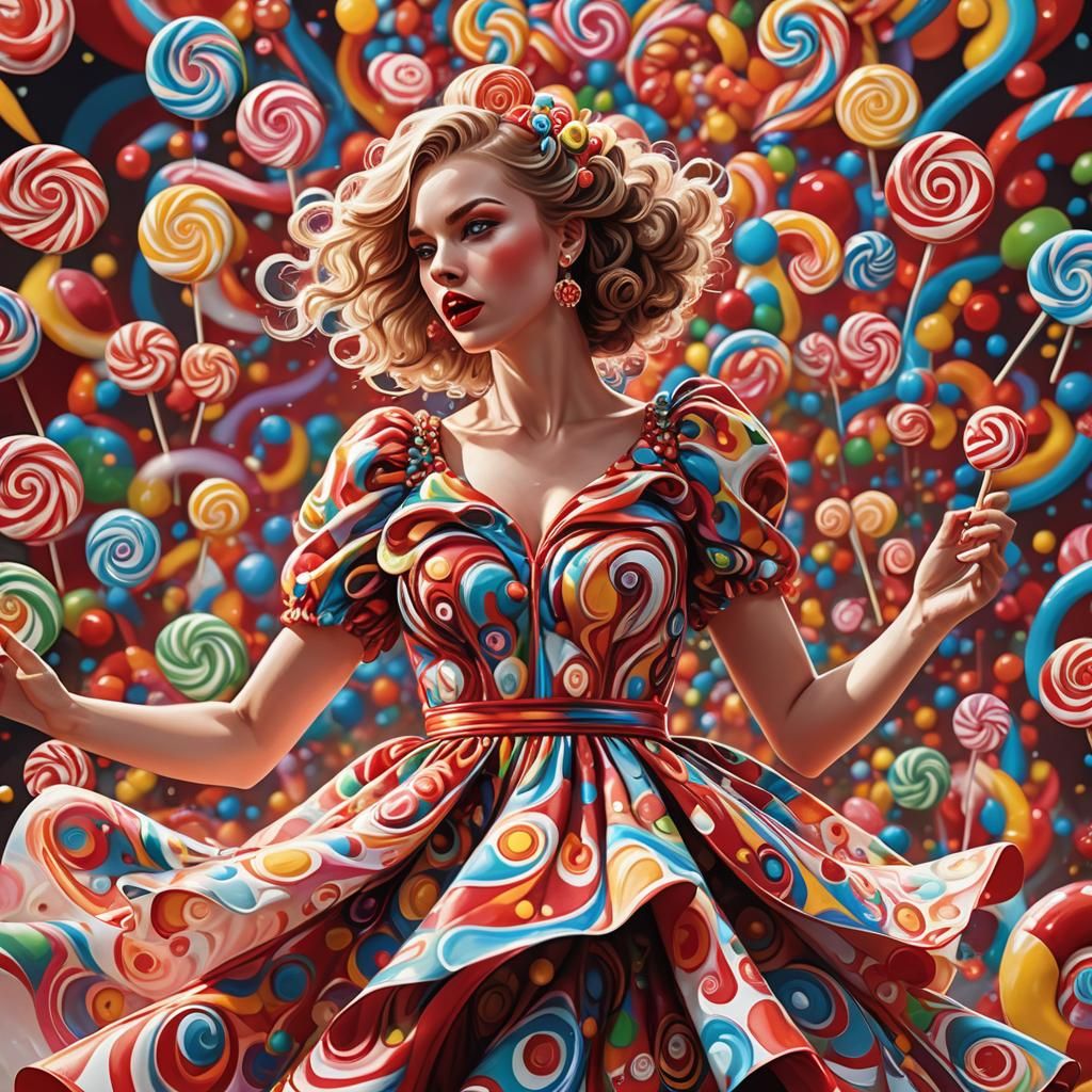 Morgan Visser: Candy Art Portrait in Postmodern Style