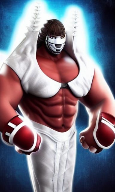 Lucha Libre Wrestler Teleporting with Laser Guns