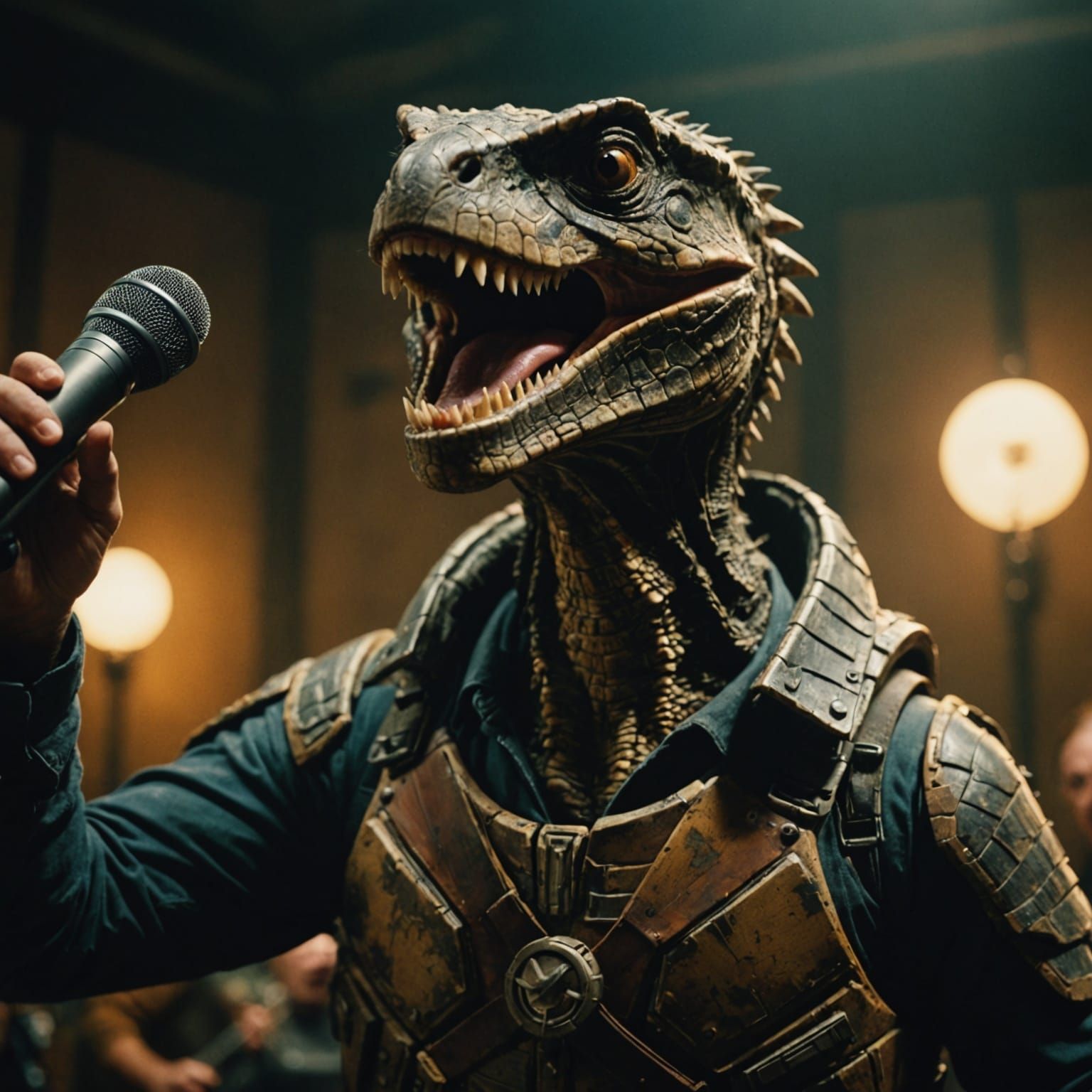 Singing Tortoise in Cinematic Film Still